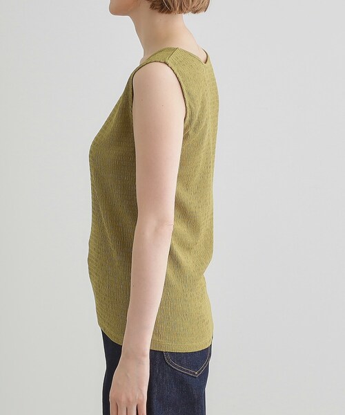 grove（グローブ）の「ジャカードスクエアネックタンク（タンクトップ・レディース・ブラック/スモーキーグリーン系/ベージュ・02/03/01/04/05）」の7枚目の写真