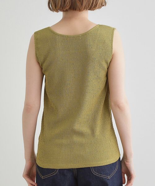 grove（グローブ）の「ジャカードスクエアネックタンク（タンクトップ・レディース・ブラック/スモーキーグリーン系/ベージュ・02/03/01/04/05）」の8枚目の写真