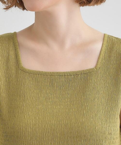 grove（グローブ）の「ジャカードスクエアネックタンク（タンクトップ・レディース・ブラック/スモーキーグリーン系/ベージュ・02/03/01/04/05）」の9枚目の写真