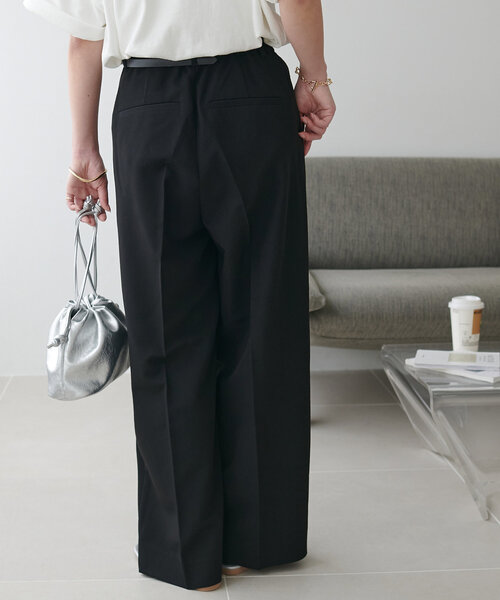 DISCOAT（ディスコート）の「タックストレートパンツ（スラックス・レディース・ブラック/グレー/ブラウン・SMALL/MEDIUM/LARGE）」の21枚目の写真