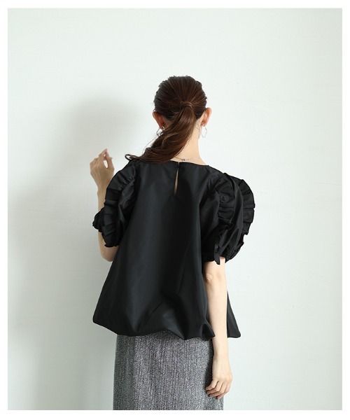 Sawa a la mode（サワアラモード）の「フリルパフスリーブバルーンブラウス（シャツ/ブラウス・レディース・ホワイト/ブラック・FREE）」の20枚目の写真