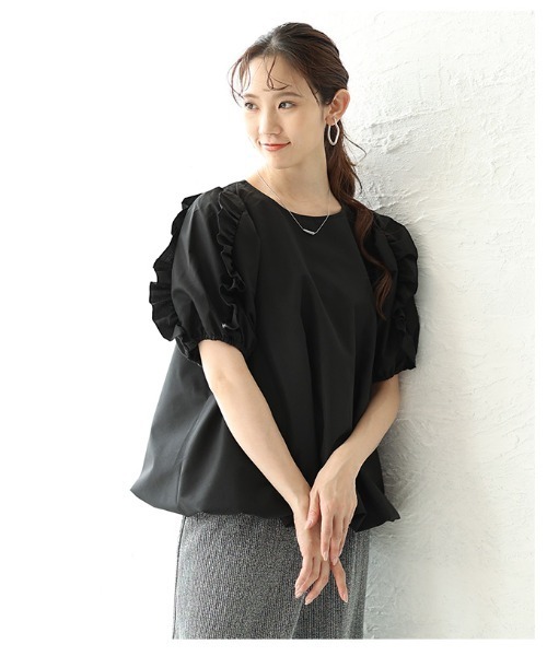Sawa a la mode（サワアラモード）の「フリルパフスリーブバルーンブラウス（シャツ/ブラウス・レディース・ホワイト/ブラック・FREE）」の19枚目の写真