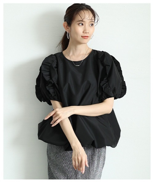 Sawa a la mode（サワアラモード）の「フリルパフスリーブバルーンブラウス（シャツ/ブラウス・レディース・ホワイト/ブラック・FREE）」の18枚目の写真