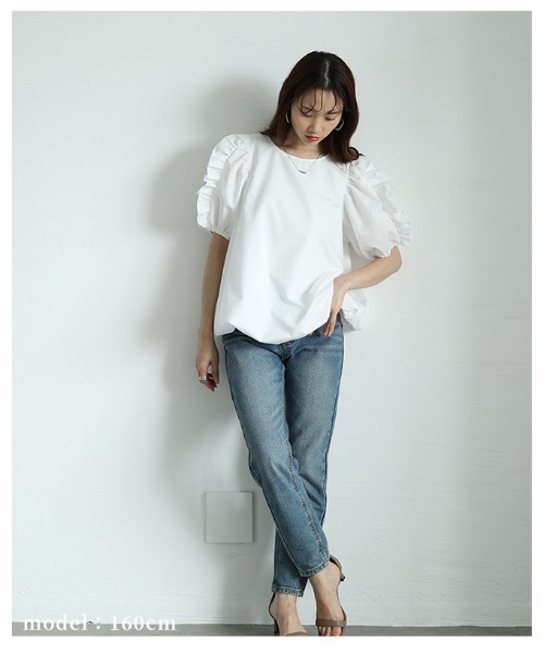 Sawa a la mode（サワアラモード）の「フリルパフスリーブバルーンブラウス（シャツ/ブラウス・レディース・ホワイト/ブラック・FREE）」の16枚目の写真