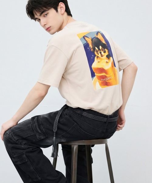 HOOK(フック)の「HOOK -original- 「HOOK BAKERY」シリーズアンティーク動物プリントTEE (SS)(Tシャツ/カットソー・メンズ・ベージュ系その他/グレー系その他7/パープル系その他4/ブラック/ホワイト/ホワイト系その他4/ブラック系その他3/パープル系その他3/ブルー/ベージュ/グレー系その他2/グレー系その他5/グレー系その他/ブルー系その他2/ホワイト系その他6/ホワイト系その他7・LARGE/MEDIUM/X-LARGE)」の12枚目の写真