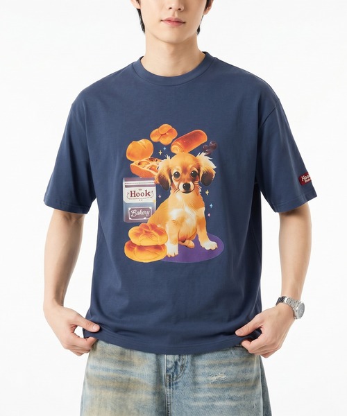 HOOK(フック)の「HOOK -original- 「HOOK BAKERY」シリーズアンティーク動物プリントTEE (SS)(Tシャツ/カットソー・メンズ・ベージュ系その他/グレー系その他7/パープル系その他4/ブラック/ホワイト/ホワイト系その他4/ブラック系その他3/パープル系その他3/ブルー/ベージュ/グレー系その他2/グレー系その他5/グレー系その他/ブルー系その他2/ホワイト系その他6/ホワイト系その他7・LARGE/MEDIUM/X-LARGE)」の14枚目の写真