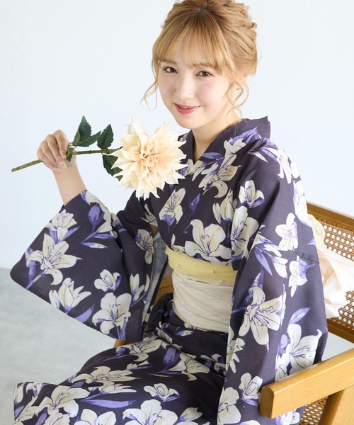 SHE HER HER HERS(シーハーハーハーズ)の「パール付き飾り帯(和装小物・レディース・ミント/ラベンダー/イエロー/オフホワイト/ブルー・FREE)」の20枚目の写真