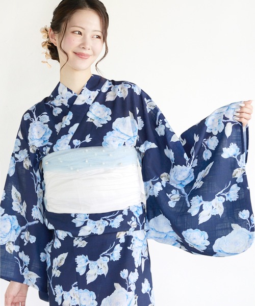 SHE HER HER HERS(シーハーハーハーズ)の「パール付き飾り帯(和装小物・レディース・ミント/ラベンダー/イエロー/オフホワイト/ブルー・FREE)」の22枚目の写真