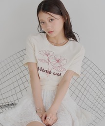 Chico | フラワー刺繍チビT(Tシャツ/カットソー)