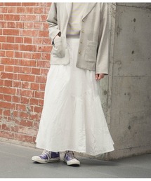 SIPULI | Cotton Stripe Dobby ランダムカットスカート(スカート)