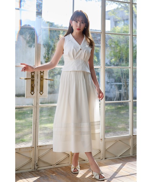 ハーリップトゥーワンピース Her lip to（ハーリップトゥー）の「Lace Trimmed Jacquard