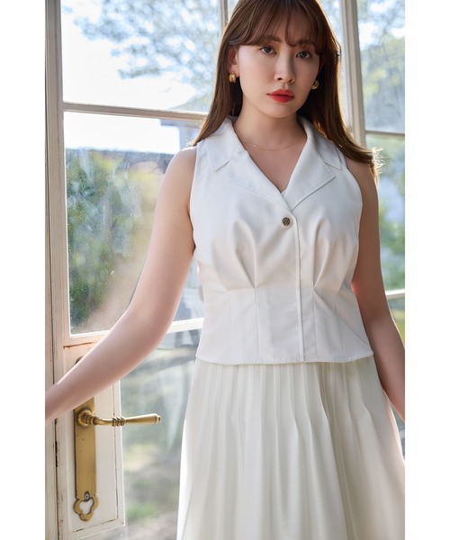 ワンピース Herlipto Marianne Layered Tuck Dress S Marianne Layered Tuck Dress（ワンピース）｜Her lip to（ハー