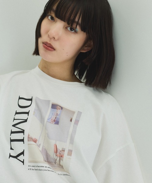 VICKY（ビッキー）の「配色フォトプリントTシャツ≪手洗い可能≫（Tシャツ/カットソー・レディース・ホワイト/ホワイト系その他・M）」の2枚目の写真