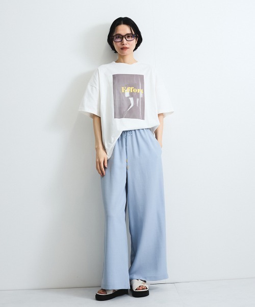 VICKY（ビッキー）の「配色フォトプリントTシャツ≪手洗い可能≫（Tシャツ/カットソー・レディース・ホワイト/ホワイト系その他・M）」の5枚目の写真