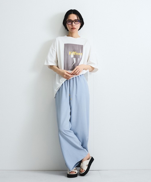 VICKY（ビッキー）の「配色フォトプリントTシャツ≪手洗い可能≫（Tシャツ/カットソー・レディース・ホワイト/ホワイト系その他・M）」の7枚目の写真