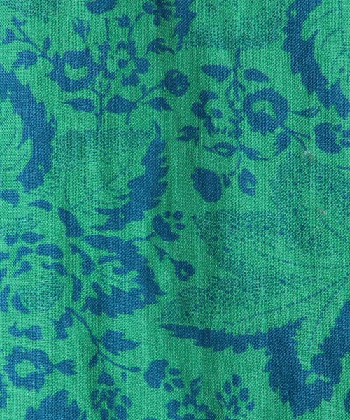 リネンプリント ノースリーブワンピース（ワンピース