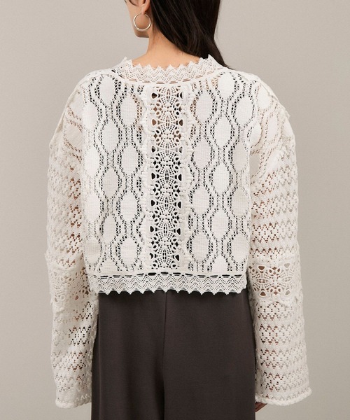 dosa パッチワーク　ボレロ SALON adam et rope'｜【WEB限定】レースパッチワークボレロ