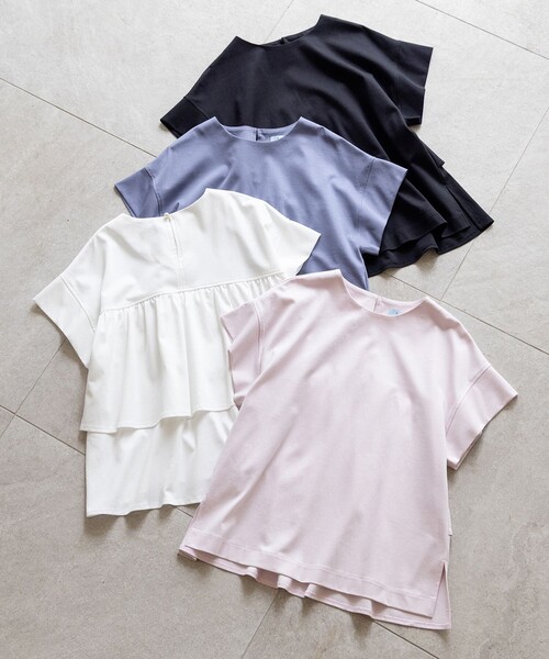 組曲（クミキョク）の「バックフリル カットソー（Tシャツ/カットソー・レディース・グレー系/ホワイト系/ピンク系/ブラック系・F）」の15枚目の写真