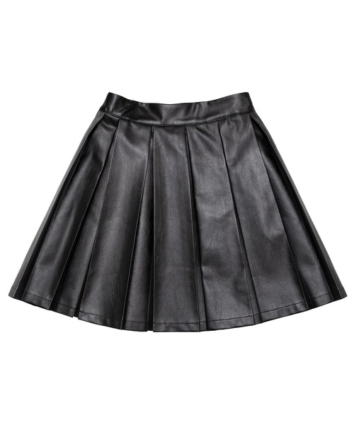 PUNYUS（プニュズ）の「合皮プリーツミニスカート（スカート・レディース・ブラック・1/2/3/4）」の4枚目の写真