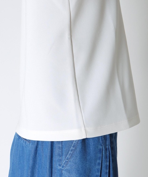 ジネス jines ファンシースリーブドッキング半袖トップス セール】ファンシースリーブドッキング半袖トップス（Tシャツ