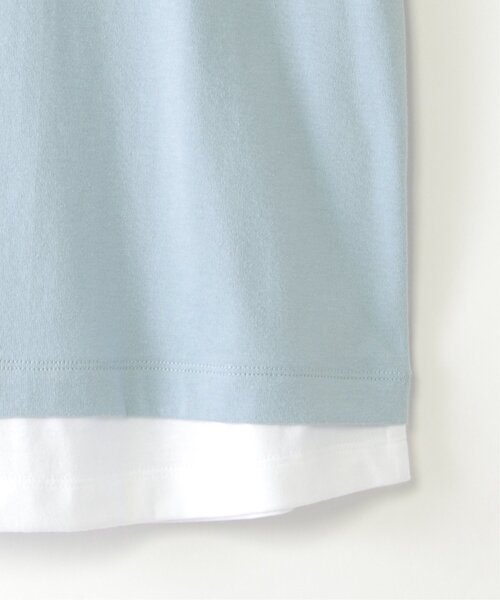 ikka(イッカ)の「【親子コーデ】裾レイヤードロールアップロゴTシャツ(120~160cm)(Tシャツ/カットソー・キッズ・エメラルドブルー/チャコールグレー/ピンク・120/130/140/150/160)」の7枚目の写真