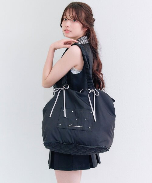 OLIVE des OLIVE（オリーブデオリーブ）の「【キャリーオン/大容量】Aimerianejoie折りたたみキャリーオントート（トートバッグ・レディース・ピンク/アイボリー/ブラック・FREE）」の21枚目の写真