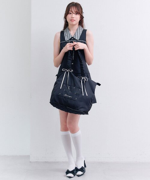 OLIVE des OLIVE（オリーブデオリーブ）の「【キャリーオン/大容量】Aimerianejoie折りたたみキャリーオントート（トートバッグ・レディース・ピンク/アイボリー/ブラック・FREE）」の18枚目の写真