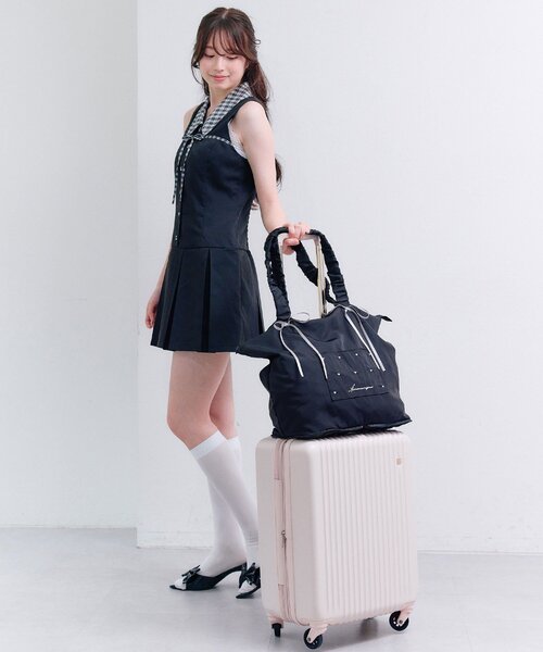 OLIVE des OLIVE（オリーブデオリーブ）の「【キャリーオン/大容量】Aimerianejoie折りたたみキャリーオントート（トートバッグ・レディース・ピンク/アイボリー/ブラック・FREE）」の16枚目の写真