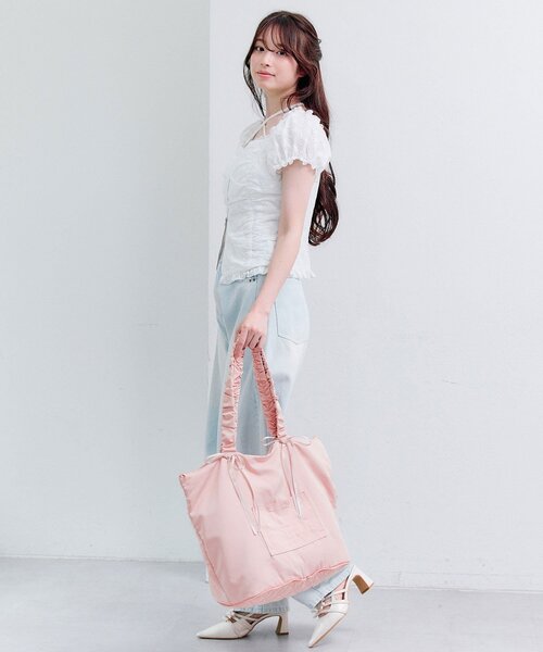 OLIVE des OLIVE（オリーブデオリーブ）の「【キャリーオン/大容量】Aimerianejoie折りたたみキャリーオントート（トートバッグ・レディース・ピンク/アイボリー/ブラック・FREE）」の12枚目の写真