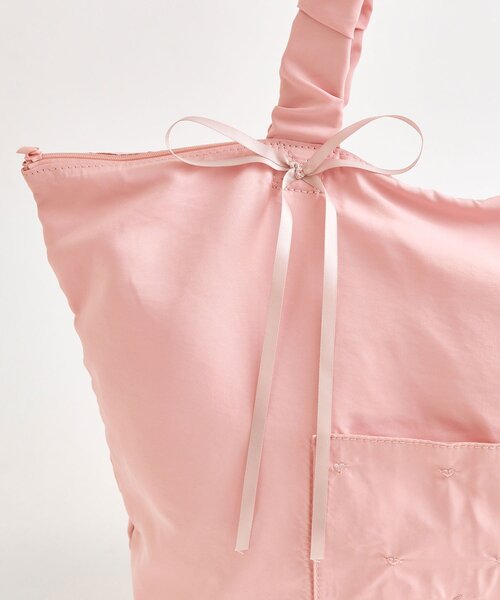 OLIVE des OLIVE（オリーブデオリーブ）の「【キャリーオン/大容量】Aimerianejoie折りたたみキャリーオントート（トートバッグ・レディース・ピンク/アイボリー/ブラック・FREE）」の8枚目の写真