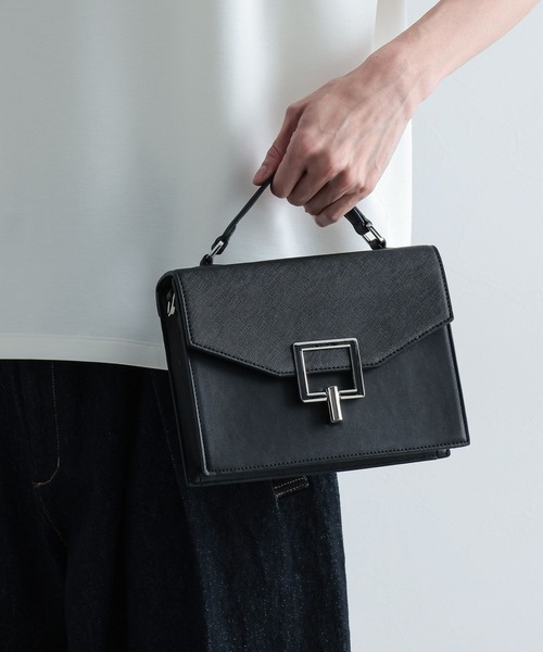HARE ブラック ショルダーバッグ スクエアハンドルBAG(HARE)（ショルダーバッグ）｜HARE（ハレ
