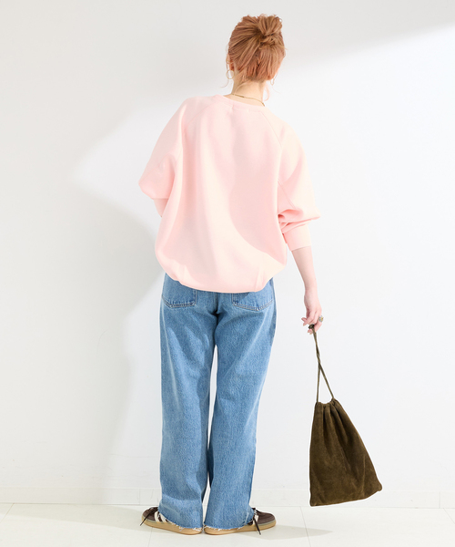 B.C STOCK(ベーセーストック)の「《追加7》手洗い可 / ダンボールコクーンプルオーバー(スウェット・レディース・チャコールグレー/ピンク/ネイビー/ホワイト・FREE)」の14枚目の写真