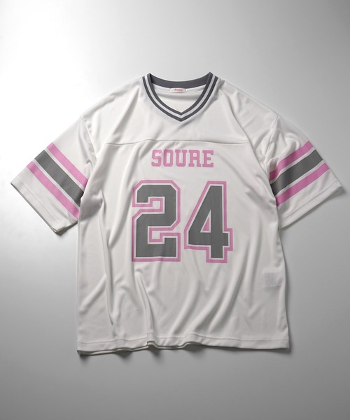 ILL'S（イルズ）の「ビッグシルエット フロントナンバリングプリント 半袖フットボールTシャツ カットソー レディース 【Soure】（Tシャツ/カットソー・メンズ・ネイビー/ホワイト/グリーン/ホワイト系その他・FREE）」の10枚目の写真