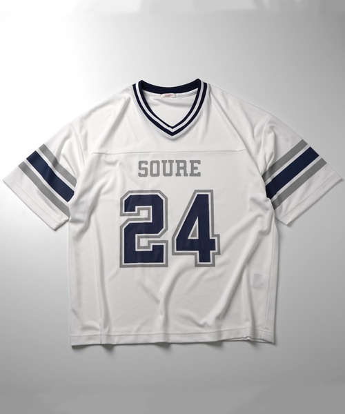 ILL'S（イルズ）の「ビッグシルエット フロントナンバリングプリント 半袖フットボールTシャツ カットソー レディース 【Soure】（Tシャツ/カットソー・メンズ・ネイビー/ホワイト/グリーン/ホワイト系その他・FREE）」の12枚目の写真