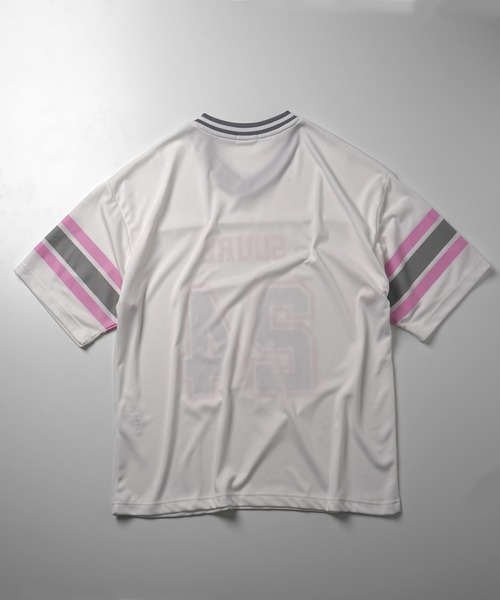 ILL'S（イルズ）の「ビッグシルエット フロントナンバリングプリント 半袖フットボールTシャツ カットソー レディース 【Soure】（Tシャツ/カットソー・メンズ・ネイビー/ホワイト/グリーン/ホワイト系その他・FREE）」の9枚目の写真