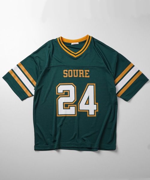 ILL'S（イルズ）の「ビッグシルエット フロントナンバリングプリント 半袖フットボールTシャツ カットソー レディース 【Soure】（Tシャツ/カットソー・メンズ・ネイビー/ホワイト/グリーン/ホワイト系その他・FREE）」の8枚目の写真