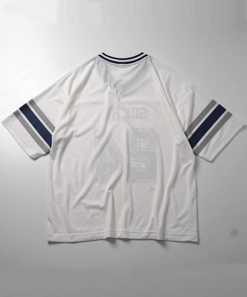 ILL'S（イルズ）の「ビッグシルエット フロントナンバリングプリント 半袖フットボールTシャツ カットソー レディース 【Soure】（Tシャツ/カットソー・メンズ・ネイビー/ホワイト/グリーン/ホワイト系その他・FREE）」の11枚目の写真