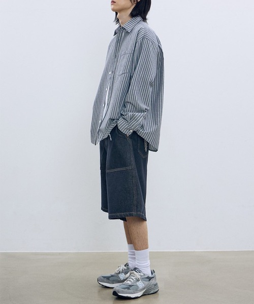 F.ILLUMINATE（フィルミネイト）の「【UNISEX】Filluminate／BIG Bermudaパンツ（デニムパンツ・レディース・インディゴブルー/ブラック・SMALL/MEDIUM）」の4枚目の写真