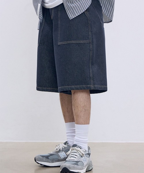 F.ILLUMINATE（フィルミネイト）の「【UNISEX】Filluminate／BIG Bermudaパンツ（デニムパンツ・レディース・インディゴブルー/ブラック・SMALL/MEDIUM）」の6枚目の写真