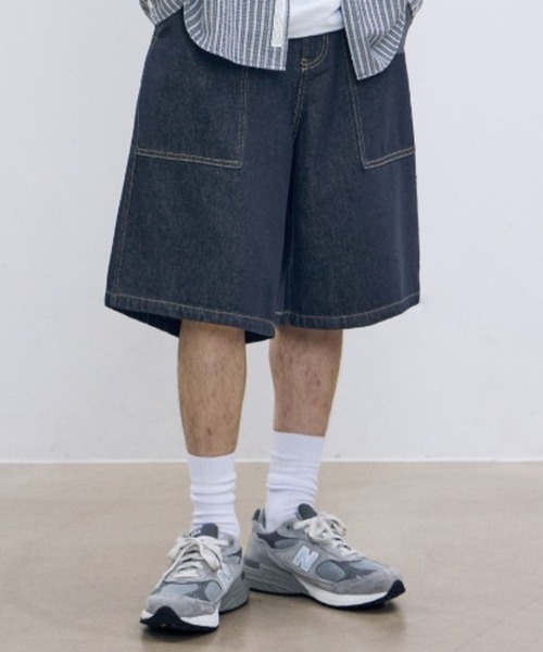 F.ILLUMINATE（フィルミネイト）の「【UNISEX】Filluminate／BIG Bermudaパンツ（デニムパンツ・レディース・インディゴブルー/ブラック・SMALL/MEDIUM）」の7枚目の写真
