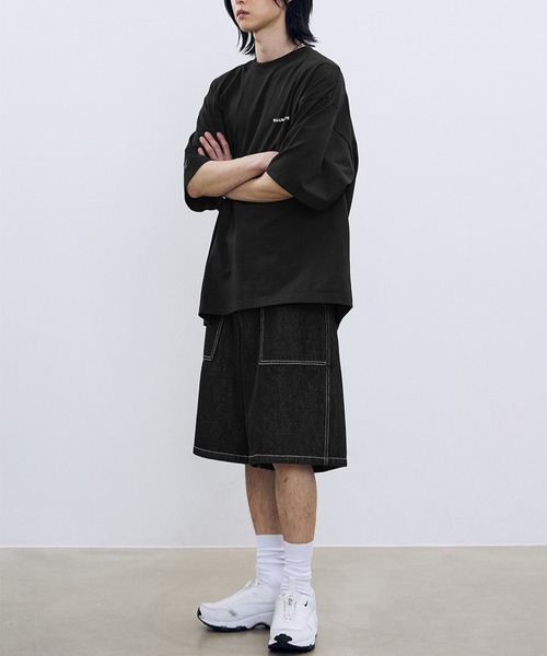 F.ILLUMINATE（フィルミネイト）の「【UNISEX】Filluminate／BIG Bermudaパンツ（デニムパンツ・レディース・インディゴブルー/ブラック・SMALL/MEDIUM）」の10枚目の写真