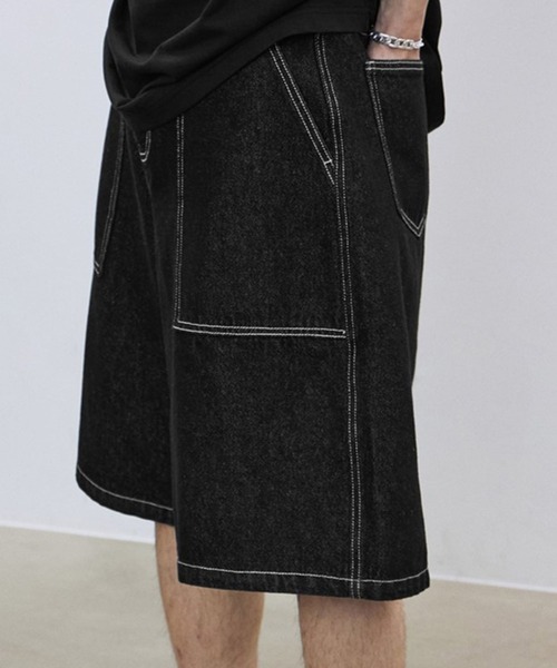 F.ILLUMINATE（フィルミネイト）の「【UNISEX】Filluminate／BIG Bermudaパンツ（デニムパンツ・レディース・インディゴブルー/ブラック・SMALL/MEDIUM）」の13枚目の写真