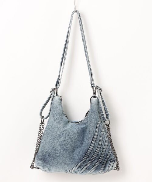 MASHIRO（マシロ）の「【MASHIRO】デニム４ライン3WAYショルダーバッグ リュック（MA/EK377）（ショルダーバッグ・レディース・ブルー/ブラック・FREE）」の10枚目の写真