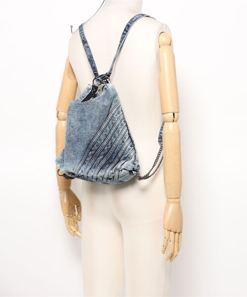 MASHIRO（マシロ）の「【MASHIRO】デニム４ライン3WAYショルダーバッグ リュック（MA/EK377）（ショルダーバッグ・レディース・ブルー/ブラック・FREE）」の13枚目の写真