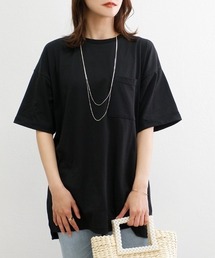 CLOTHY（クロシィ）の「【男女問わずちょうどいい、“マイサイズ感”】ユニセックスポケ付オーバーサイズTシャツ（Tシャツ/カットソー）」