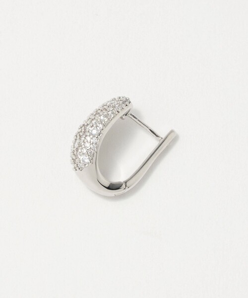 UNITED ARROWS（ユナイテッドアローズ）の「ラウンドパヴェ Uシェイプ ピアス（ピアス（両耳用）・レディース・シルバー・FREE）」の4枚目の写真