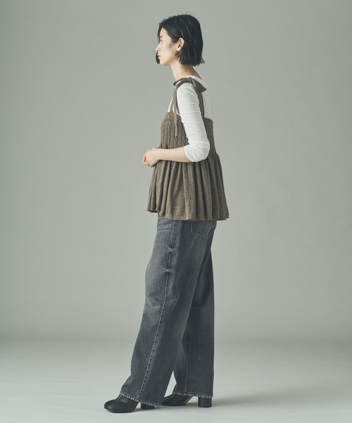 Curensology(カレンソロジー)の「Curensology(カレンソロジー)/ウールリネンキャミニット(キャミソール・レディース・ベージュ/ネイビー/ライトブラウン・FREE)」の15枚目の写真