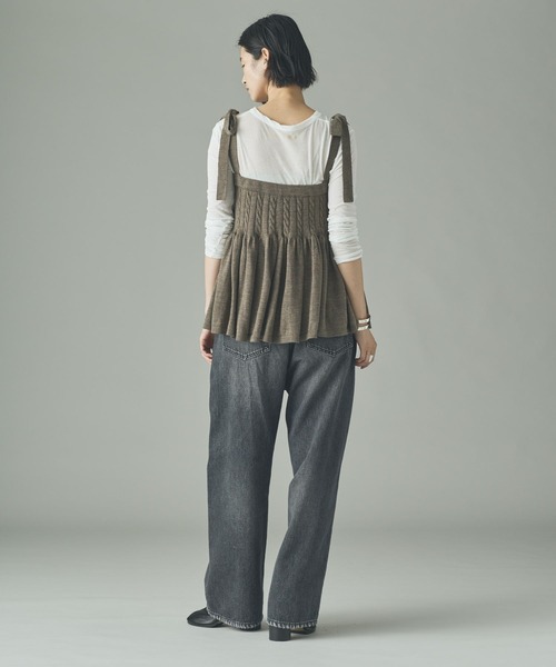 Curensology(カレンソロジー)の「Curensology(カレンソロジー)/ウールリネンキャミニット(キャミソール・レディース・ベージュ/ネイビー/ライトブラウン・FREE)」の16枚目の写真