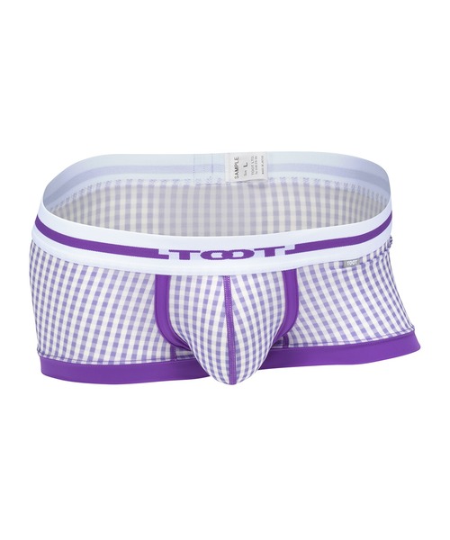 TOOT(トゥート)の「ギンガムチェック ボクサー III(ボクサーパンツ・メンズ・パープル/ネイビー/イエロー/スカイブルー・X-LARGE/LARGE/MEDIUM/SMALL)」の1枚目の写真
