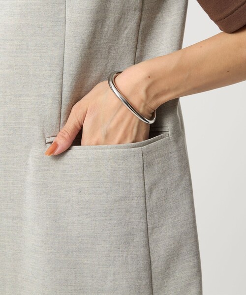 green label relaxing（グリーンレーベルリラクシング）の「パウダリー ノーカラー ジレ（ベスト・レディース・ライトグレー/ブラック/モカ/その他1・FREE）」の9枚目の写真